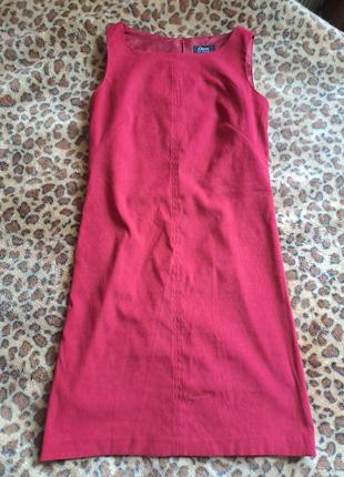 (1067)   лаконичное красное платье etam /размер 384 фото