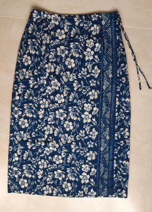 Vintage юбка на запах koret city blues1 фото