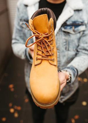 😎timberland ginger😎мужские зимние кожаные ботинки тимберленд с мехом4 фото