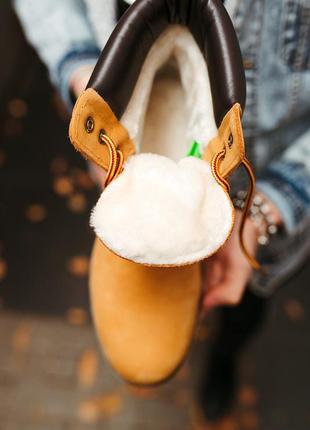 😎timberland ginger😎мужские зимние кожаные ботинки тимберленд с мехом9 фото