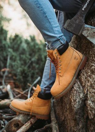 ✳️зимние мужские ботинки timberland ginger brown✳️тимберленд с мехом2 фото