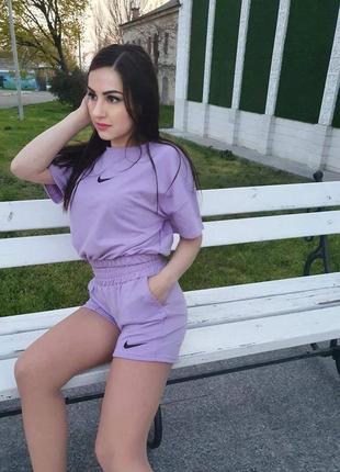 Костюм футболка на резинке и шорты двунить sale2 фото