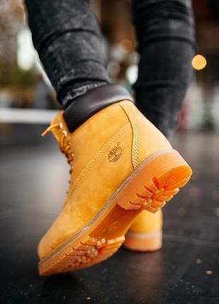 ✳️зимові чоловічі черевики timberland ginger brown✳️тімберленд з хутром6 фото
