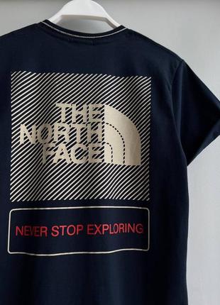 Мужская футболка the north face темно-синего цвета4 фото