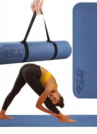 Килимок (мат) спортивний 4fizjo tpe 180 x 60 x 0.6 см для йоги та фітнесу 4fj0373 blue/sky blue poland