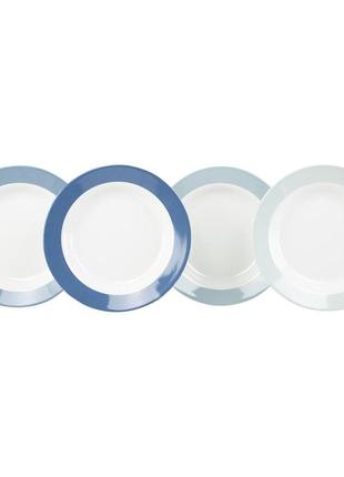 Набір тарілок gimex deep plate colour 4 pieces 4 person sky (6910101)