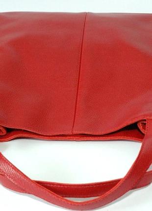 Фантастическая сумка шоппер из натуральной мягкой кожи6 фото