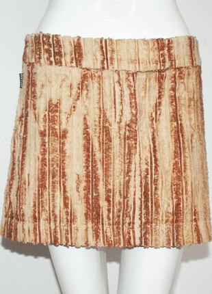 Юбка вельветовая мини тай дай y2k watcher комбинированная интересная