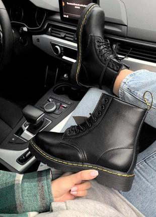 Женские зимние кожаные ботинки/ сапоги/ угги dr. martens bex fur classic 😍 с мехом3 фото