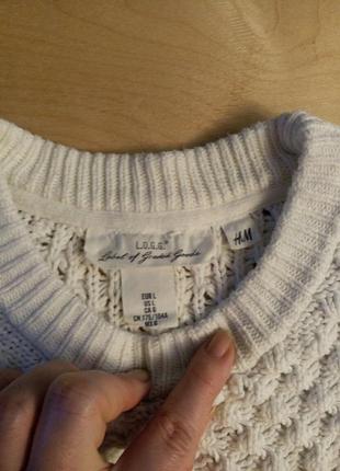 Актуальный плотный хлопковый свитер шведского бренда  h&m logg4 фото