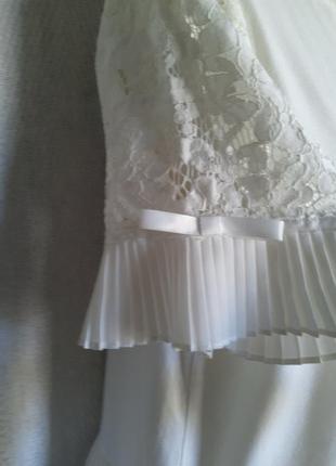95% вискоза нарядная вискозная женская французская блуза натуральная летняя молочная блузка кружево8 фото