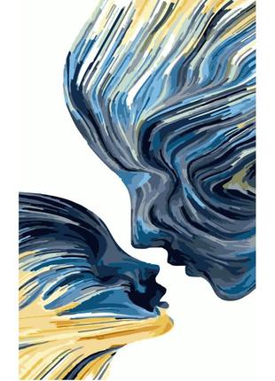 Картина за номерами strateg преміум абстрактні особи розміром 50х25 см (ww020)