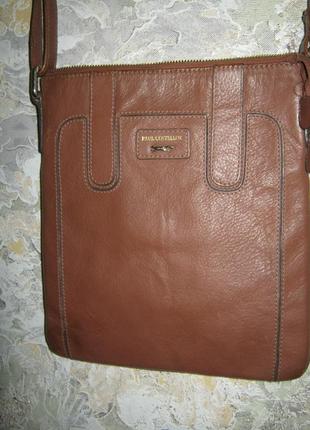 Кроссбоди кожаная сумка планшет натуральная кожа2 фото