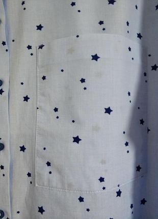 Рубашка рубашка оверсайз звезды бренд zara зара trafaluc collection, р.м5 фото