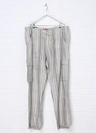 Летние льняные брюки карго parasuco (италия) ergonomic jans, размер w 42 l 34 (56-58-60).