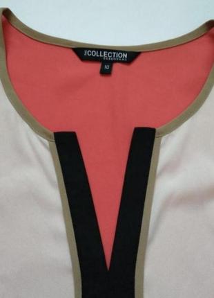 Шифонова блуза блузка з регулюючими рукавами контрастним забарвленням4 фото