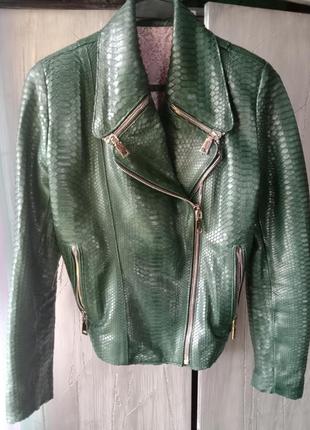 Куртка питон, косуха из кожи питона, кожаная куртка