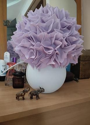 Светильник гортензия в керамическом кашпо