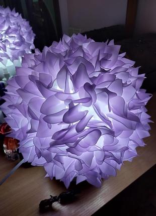 Светильник гортензия в керамическом кашпо