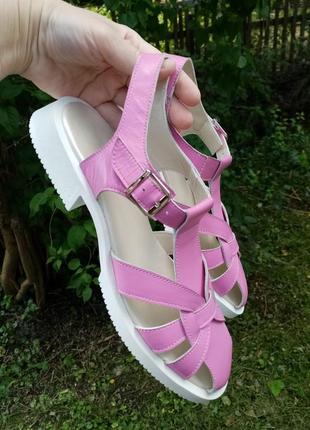 Акція. босоніжки краб з натуральної шкіри, зручні і м'які. оптова ціна