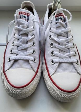 Белоснежные оригинальные брендовые кеды 
converse2 фото