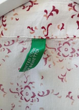 Хлопковая рубашка benetton 4