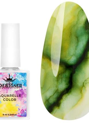 Акварельные капли (цветные чернила) aquarelle color designer (дизайнер профессионал) для дизайна ногтей, 9 мл №8