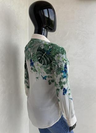 Oasis очень красивая блузка рубашка в тропический принт h&amp;m zara massimo3 фото