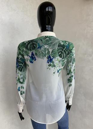 Oasis очень красивая блузка рубашка в тропический принт h&amp;m zara massimo4 фото