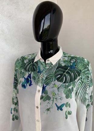 Oasis дуже красива блузка рубашка в тропічний принт h&m zara massimo7 фото