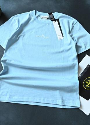 Футболка стон айленд голуба / футболки бренд stone island