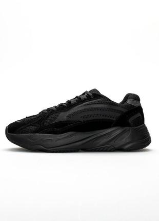 Чоловічі кросівки adidas yeezy boost 700 v2 all black1 фото