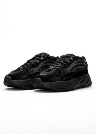 Мужские кроссовки adidas yeezy boost 700 v2 all black3 фото