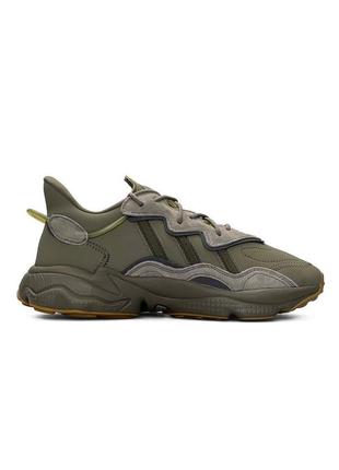 Мужские кроссовки adidas originals ozweego khaki8 фото