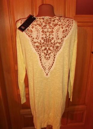 Кардиган кофта з ажурною вставкою по спині р. s - f & f