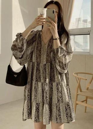 Крутой сарафан платье пейсли легкое оверсайз корея