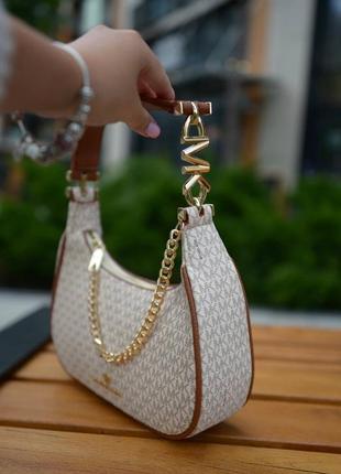 Сумка michael kors piper small ivory 2