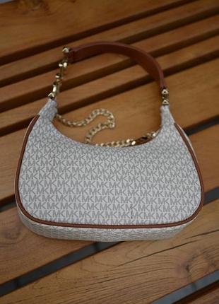 Сумка michael kors piper small ivory 4