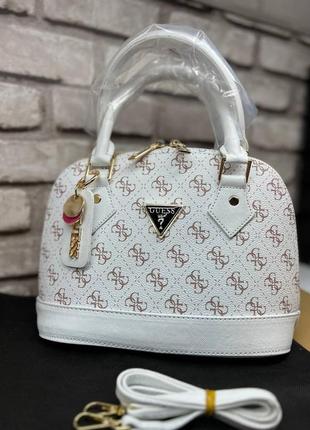 Женская сумка турция белая в стиле guess женская сумка из экокожи через плечо туречковая белое золото, сумка из искусственной кожи сумка в стиле гесса