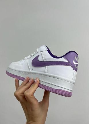 Nike air force 1 low white/purple.2 фото
