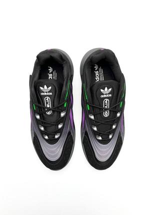 Чоловічі кросівки adidas ozelia originals black purple4 фото