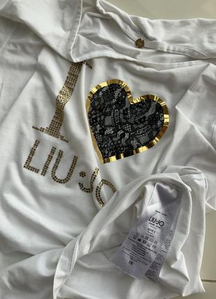 Liu jo італійська футболка з написом бренду pinko twin set2 фото