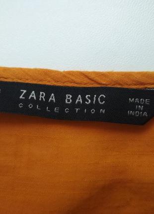 Блуза zara basic  лен размер xs.6 фото