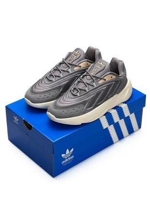 Мужские кроссовки adidas ozelia originals gray gold