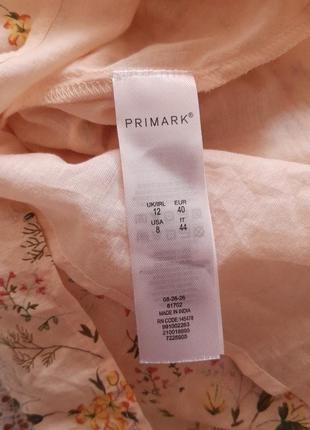 Легкая удлиненная майка блуза в цветы primark9 фото