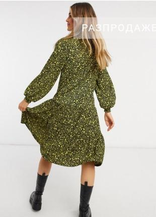 Asos платье миди свободного кроя в цветочный принт3 фото