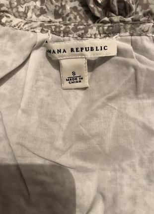 Banana republic, блуза в дрібний принт, бавовна/шовк! р.-s2 фото