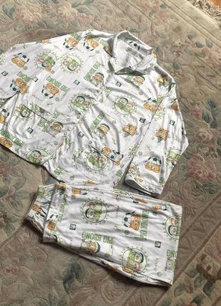 Пижама хлопковая летняя оверсайз хлопок новая брендовая