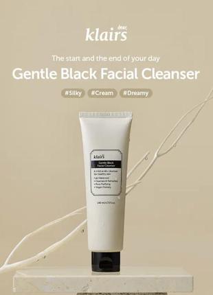 Dear, klairs gentle black facial cleanser пінка для очищення шкіри