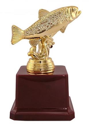 Уникальная статуэтка для рыбака  золотая рыбка + подарок1 фото